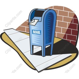 Classic Blue Mailbox