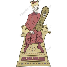 Medieval King with Stringed Instrument