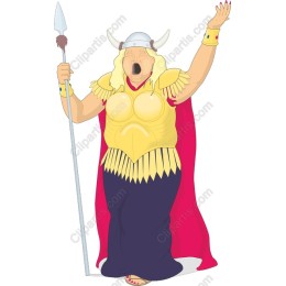 Whimsical Warrior Woman
