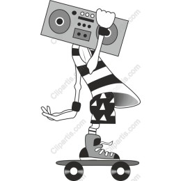 Skateboarder Boombox