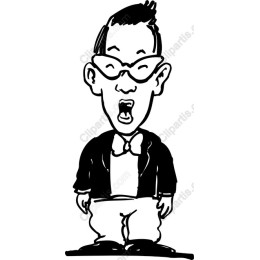 Playful Tuxedo Cartoon Character