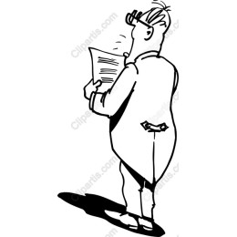 Quirky Professor Reading