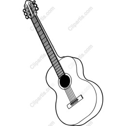 Black and White Acoustic Guitar