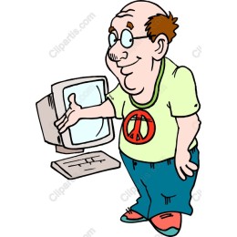 Quirky Retro Computer Character with Peace Sign