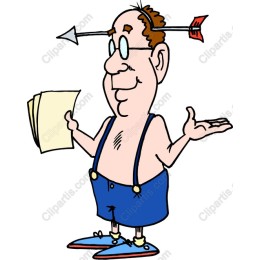 Perfectly Comical Character with Arrow