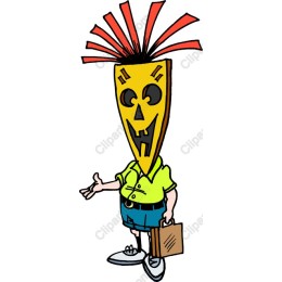 Whimsical Yellow Head Character