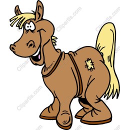 Playful Cartoon Horse