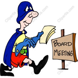 Whimsical Board Meeting Superhero