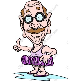 Playful Poolside Character