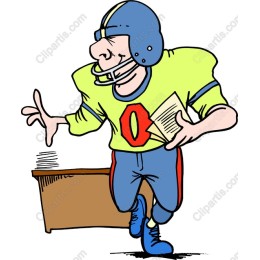 Vibrant Cartoon Football Player