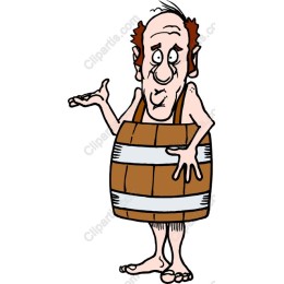 Quirky Barrel-Bound Character