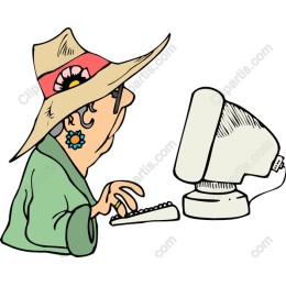 Stylish Senior Woman with Computer