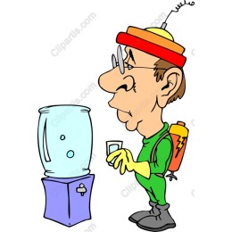 Quirky Water Cooler Cartoon