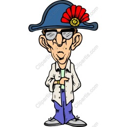 Quirky Blue Hat Character