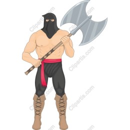 Mighty Warrior with Double-Headed Axe