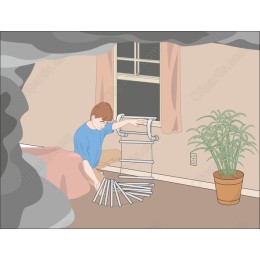 Boy Assembling Clothes Drying Rack
