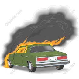 Fiery Green Car