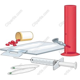 Medical Tools Set: Syringe, Pills, and Tray