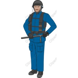 Blue Uniform Police Officer