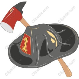 Firefighter's Helmet and Axe