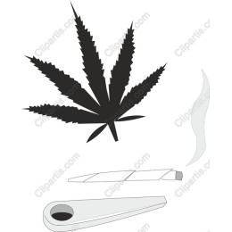 Cannabis Leaf and Pipe