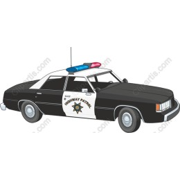 Classic Highway Patrol Police Car
