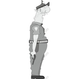 Whimsical Cartoon Police Officer