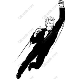 Soaring Tuxedo Man