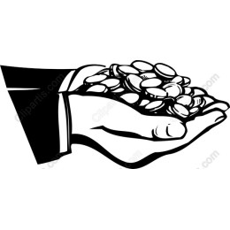 Hand Holding Coins