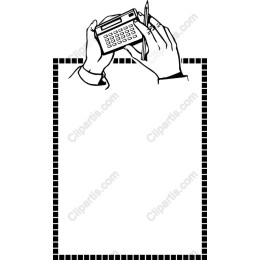 Professional Hands Holding Calculator