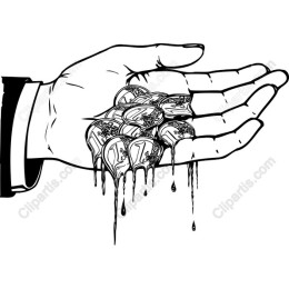 Wealth in Hand: Dripping Coins