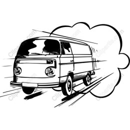 Retro Van in Motion