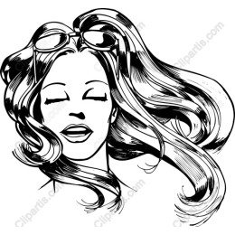 Flowing Beauty: Serene Woman