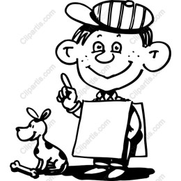 Cheerful Child and Dog