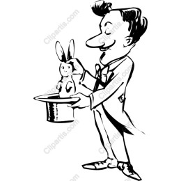 Whimsical Magician with Rabbit