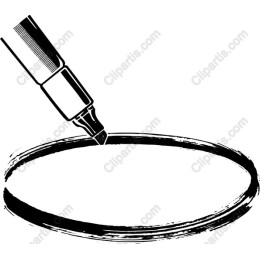 Marking Pen with Circular Outline