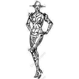 Futuristic Robot Woman