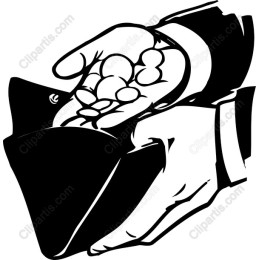 Hands Holding Wallet with Coins