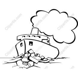 Whimsical Stranded Boat