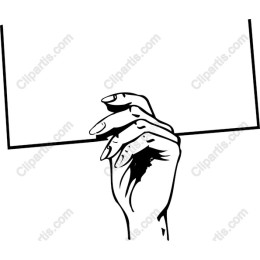 Elegant Hand Holding Blank Card