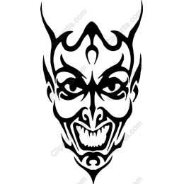 Tribal Demon Face
