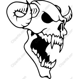 Fierce Horned Skull