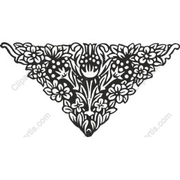 Elegant Floral Triangular