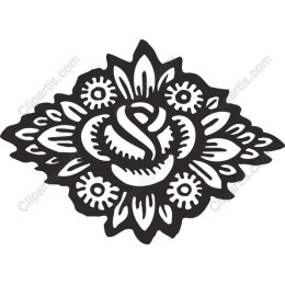 Intricate Floral Rose