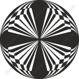 Black and White Spiral Sphere