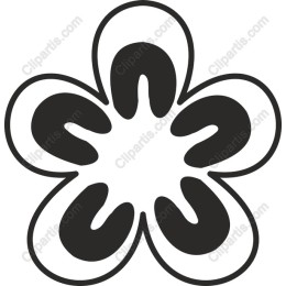 Elegant Black and White Flower