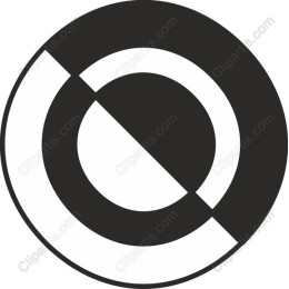 Sleek Black and White Circular