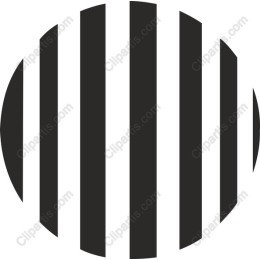 Black and White Striped Circle