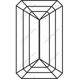 Geometric Emerald-Cut Gem