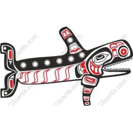 Stylized Indigenous Whale